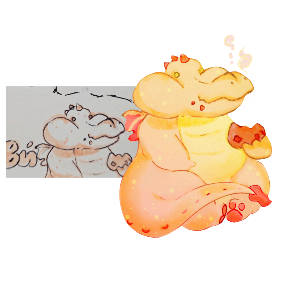 chunky dragon playing